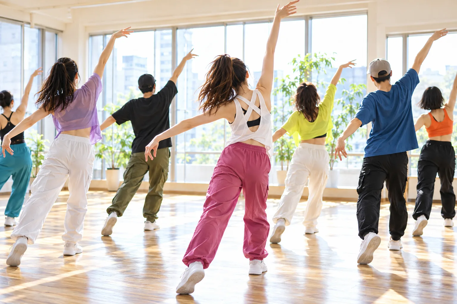 腕を上げて踊る大人のクラス