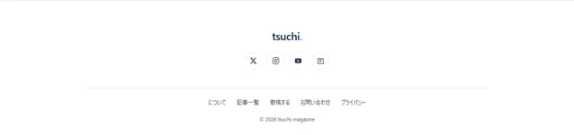 フッターのパーツ「SNSアイコン付き」