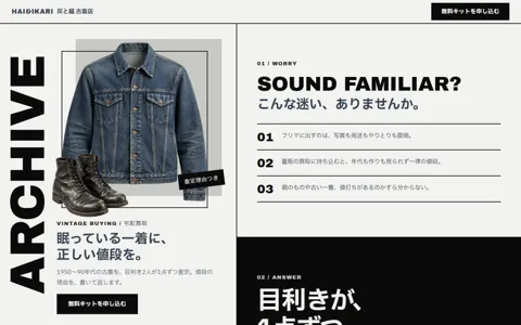 古着屋の宅配買取（カッコイイ系・LP）の見本