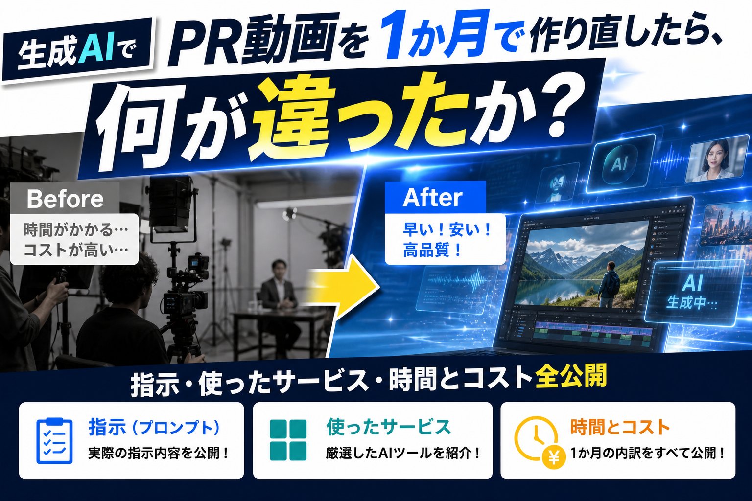 生成AIでPR動画を1か月で作り直したら、何が違ったか｜指示・使ったサービス・時間とコスト全公開